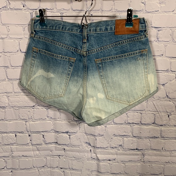 Rag & Bone Women’s Marilyn Shorts Button Fly Distressed in Ombré Size 25 - Picture 9 of 9